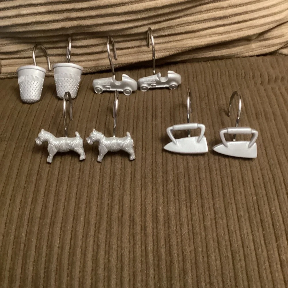 Hasbro MONOPOLY Shower Curtain Hooks